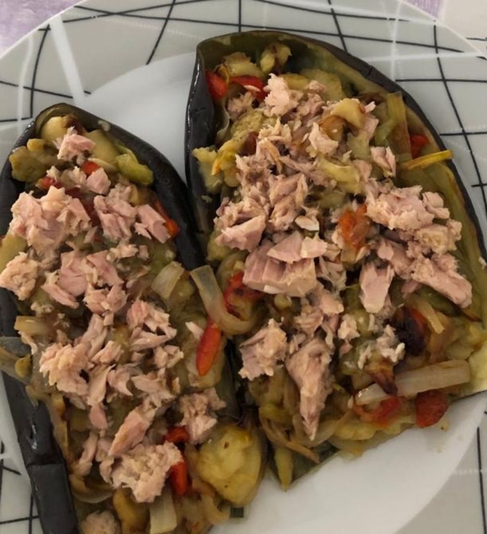 Berenjenas rellenas de atún Berenjenas rellenas de atún