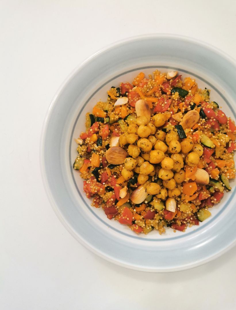 QUINOA CON VERDURAS Y GARBANZOS 💐 QUINOA CON VERDURAS Y GARBANZOS 💐