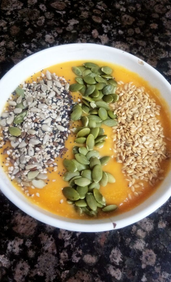 Crema de calabaza y boniato. 