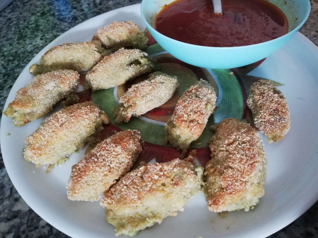 Croquetas de brócoli y pollo. Paso 3 Croquetas de brócoli y pollo. Paso 3