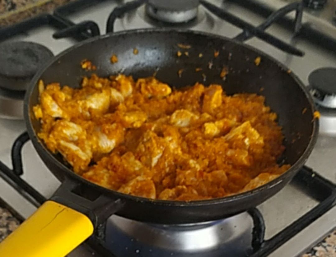 Pollo al curry Paso 2 Pollo al curry Paso 2