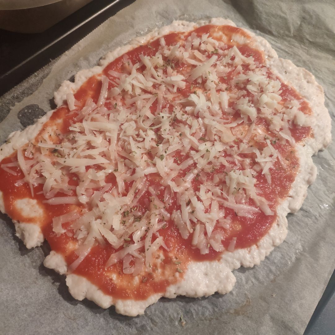 Masa de pizza de pollo Paso 2 Masa de pizza de pollo Paso 2