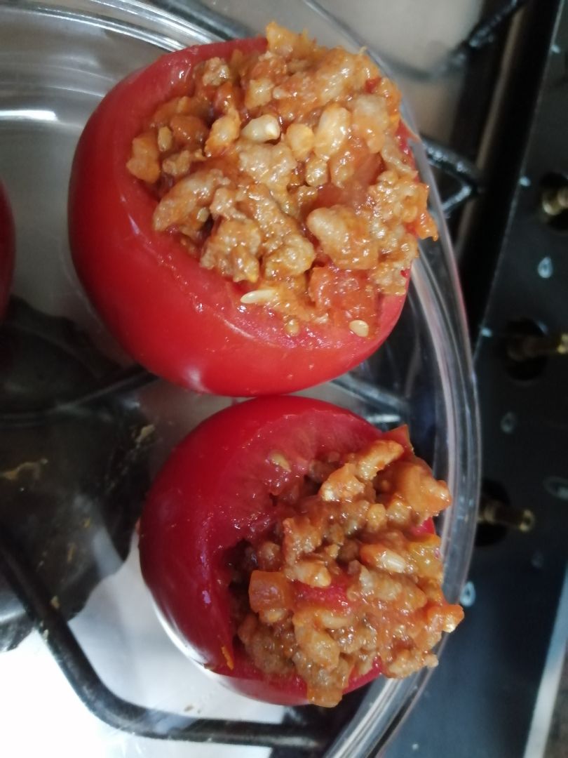 Tomates rellenos de pisto, carne y arroz Paso 7 Tomates rellenos de pisto, carne y arroz Paso 7