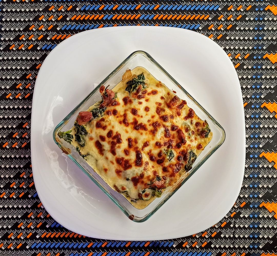 Espinacas a la crema, gratinadas Espinacas a la crema, gratinadas