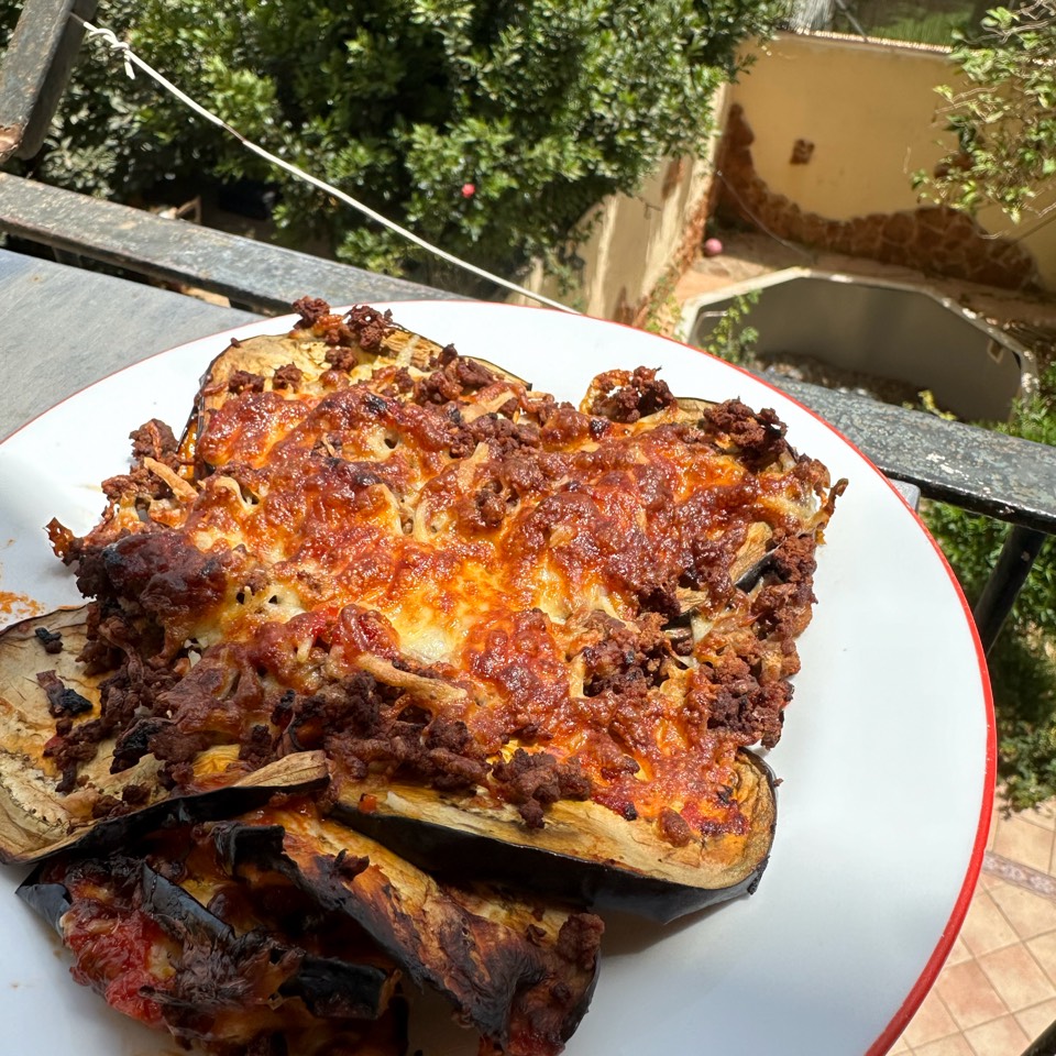 Berenjena con carne picada en AirFryer Berenjena con carne picada en AirFryer