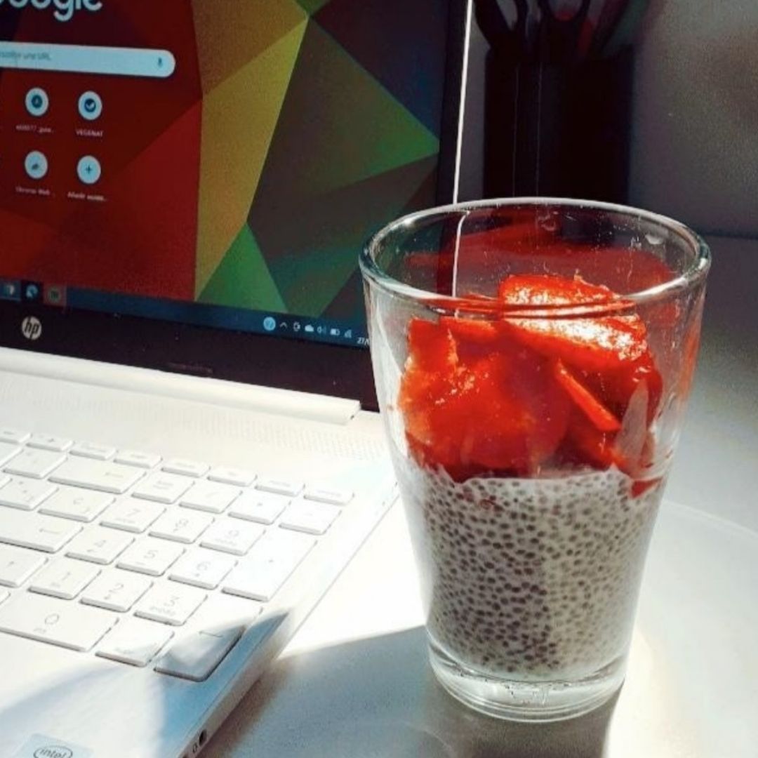 Pudin de chía y fresas Pudin de chía y fresas