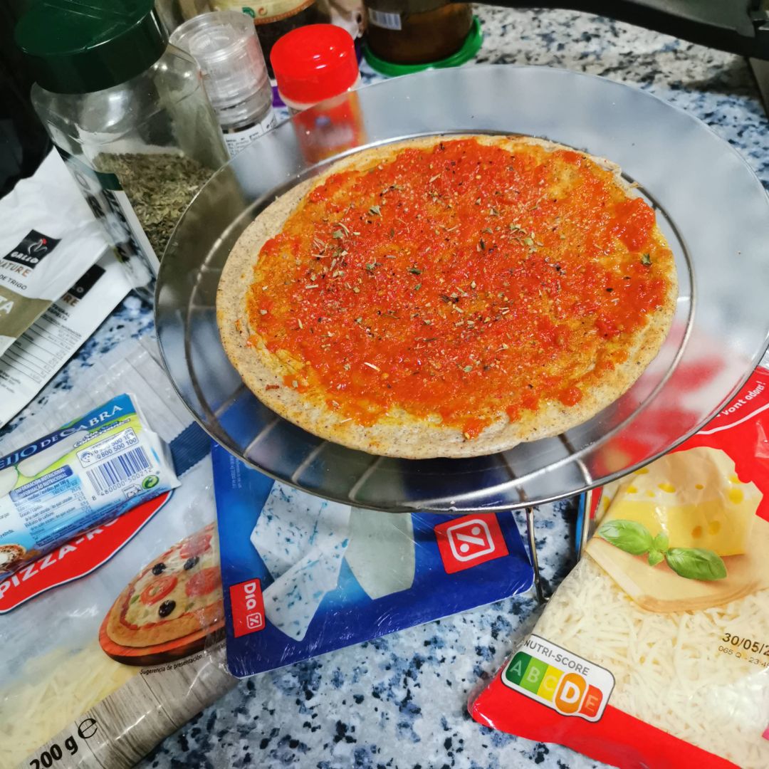 Pizza de espelta y semillas rápida sin amasado 😁 Paso 2 Pizza de espelta y semillas rápida sin amasado 😁 Paso 2