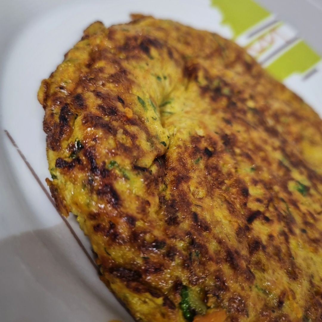Tortilla de calabacin con zanahoria Tortilla de calabacin con zanahoria