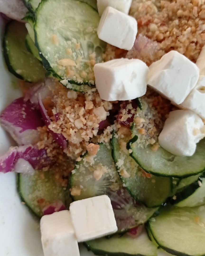 Ensalada de Pepino y queso feta Ensalada de Pepino y queso feta