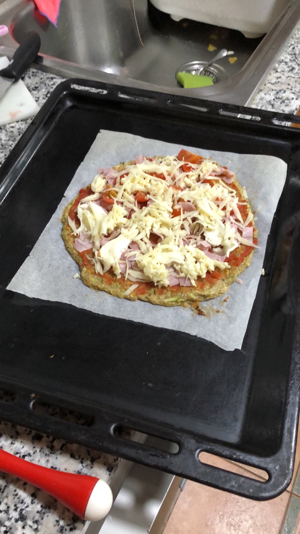 Pizza zucchini  Paso 3