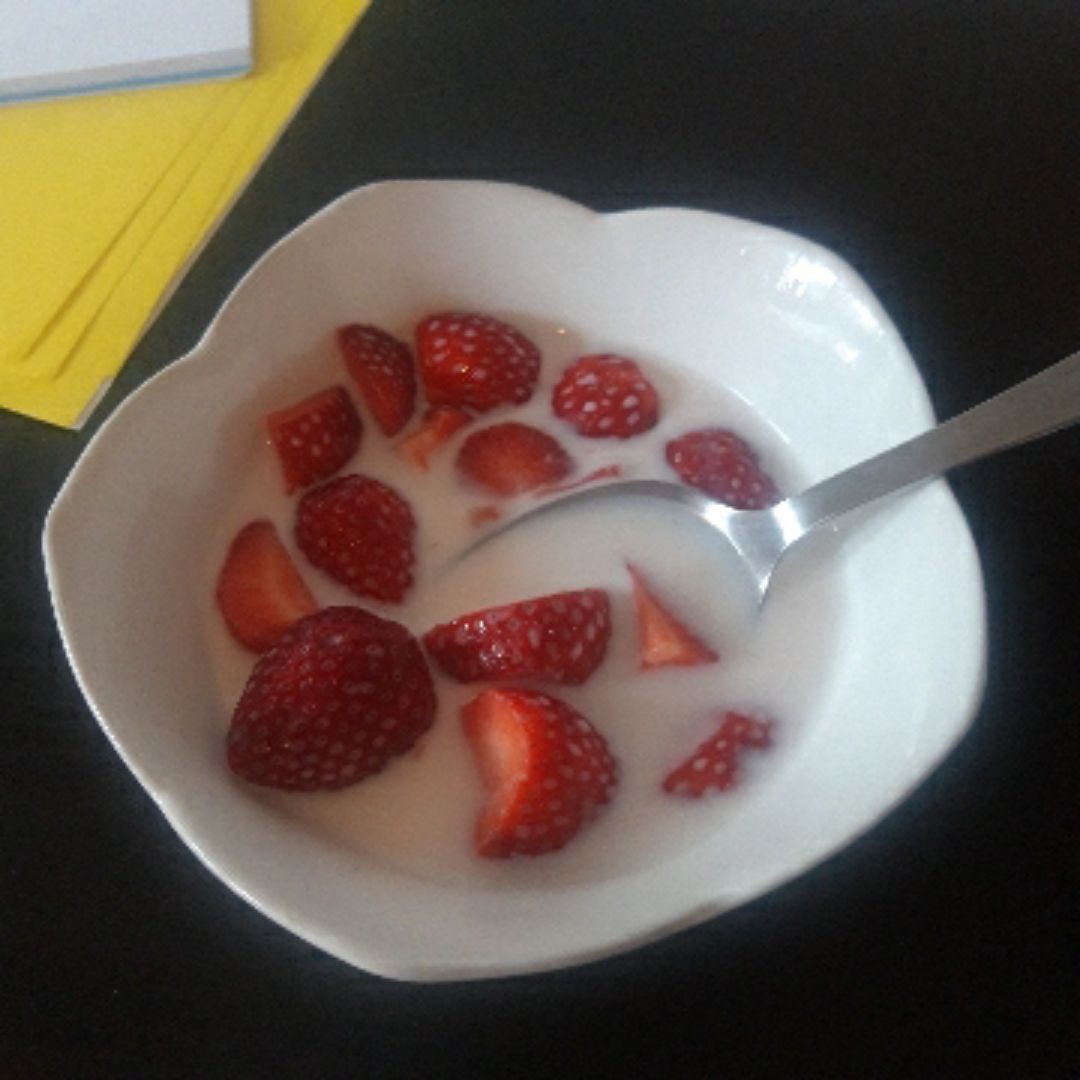 Fresas con leche Fresas con leche