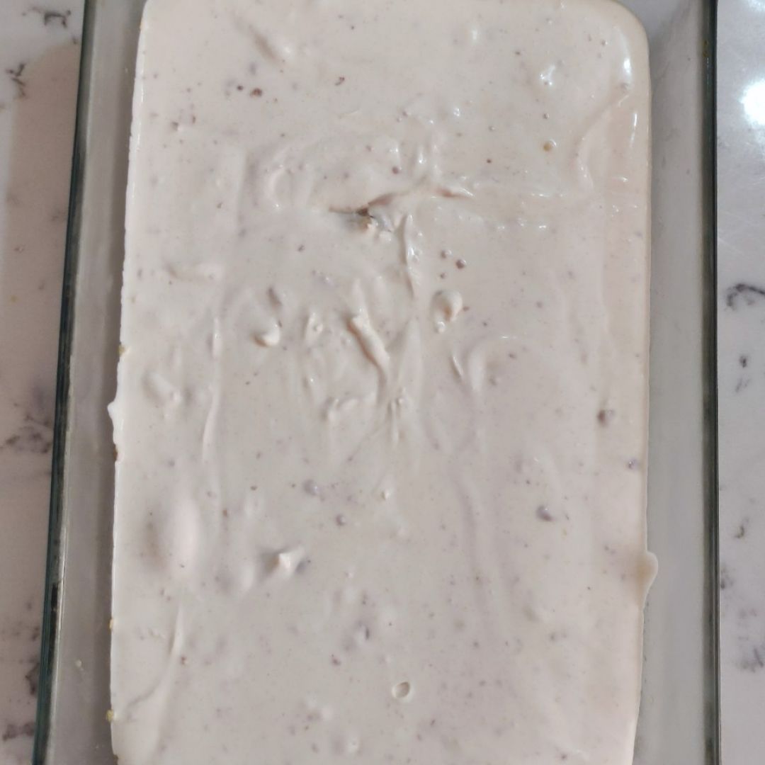 Tarta de queso fría con mermelada de maracuyá 🧀💜🌴Step 0