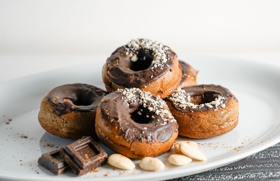 Donuts de Cacao, calabaza y manzana Donuts de Cacao, calabaza y manzana