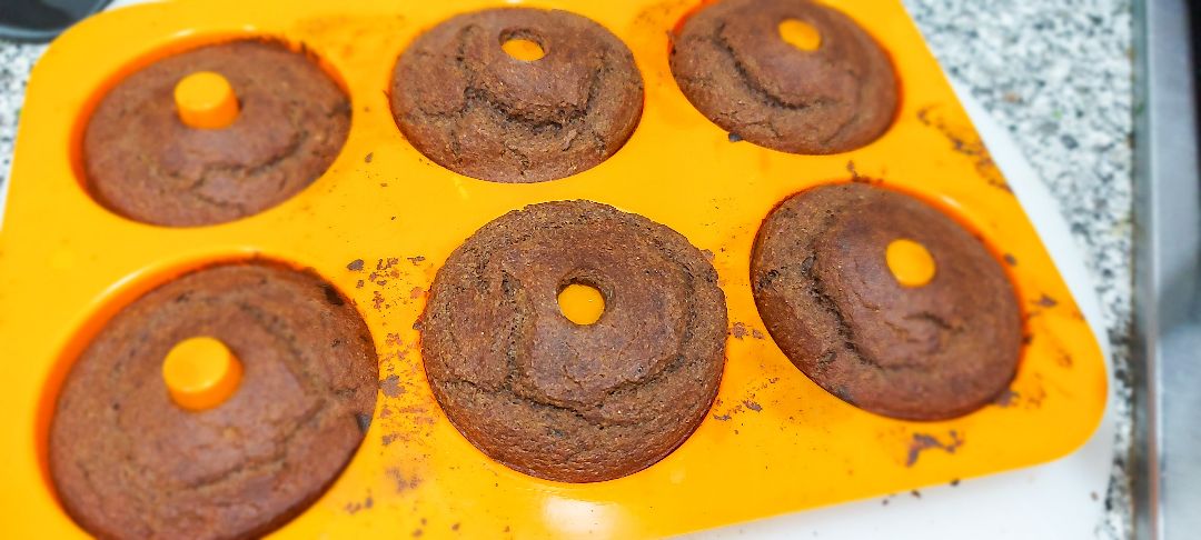 Donuts de Cacao, calabaza y manzana Paso 5 Donuts de Cacao, calabaza y manzana Paso 5