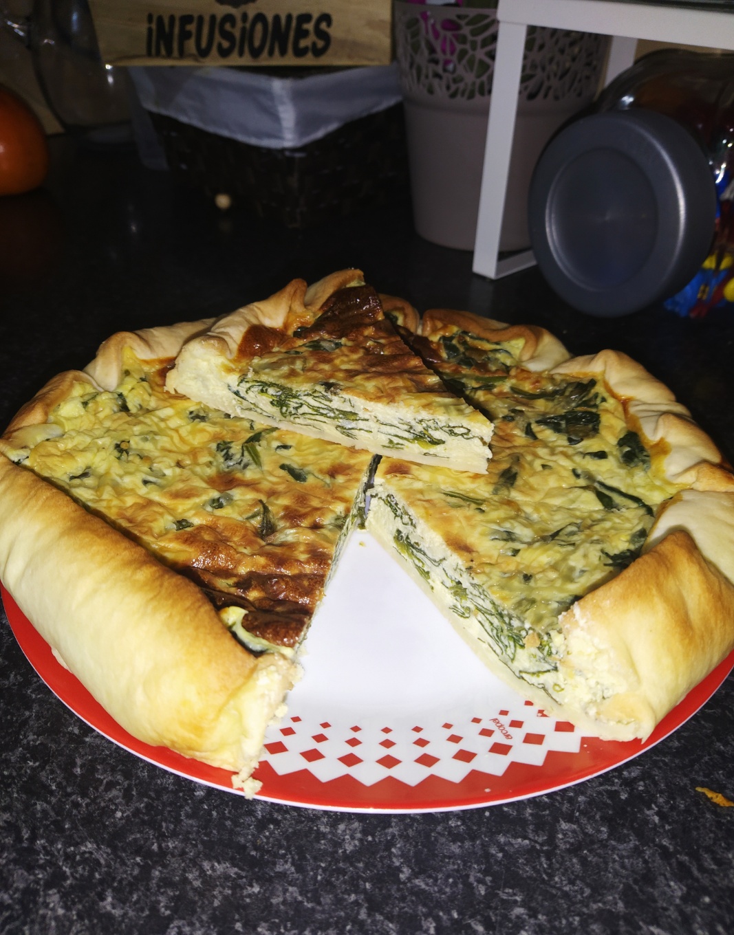 Quiché de espinacas