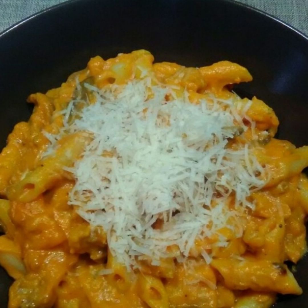 Macarrones con bechamel de calabaza Macarrones con bechamel de calabaza