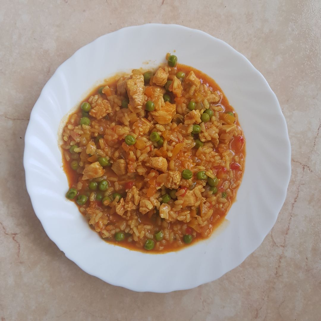 Arroz meloso con pollo