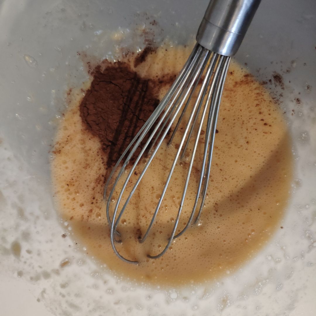 Tortitas con cacao y "compota de manzana" Paso 3 Tortitas con cacao y "compota de manzana" Paso 3