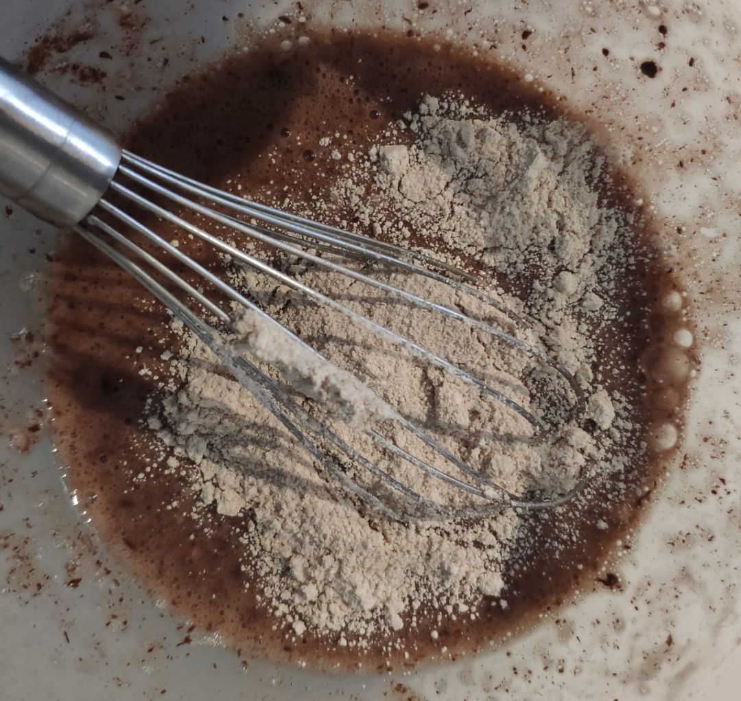 Tortitas con cacao y "compota de manzana" Paso 4 Tortitas con cacao y "compota de manzana" Paso 4