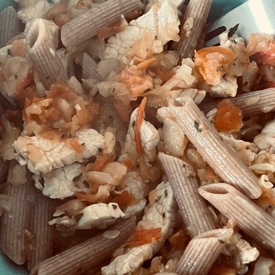 Macarrones con lomo de cerdo Macarrones con lomo de cerdo