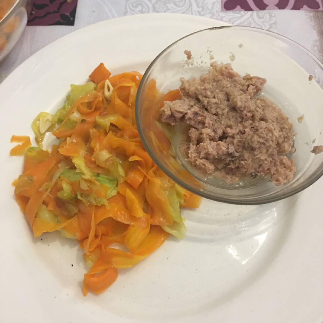 Tallarines de calabacín y zanahoria 