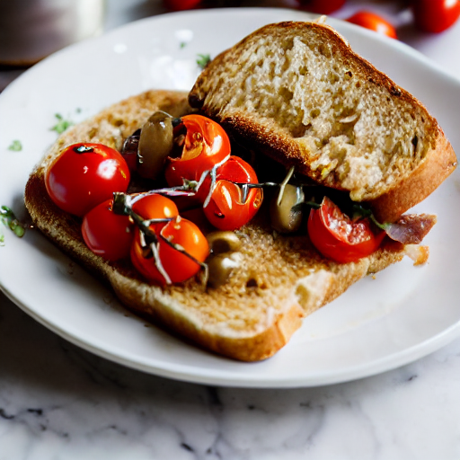 Pan con tomatitos asados