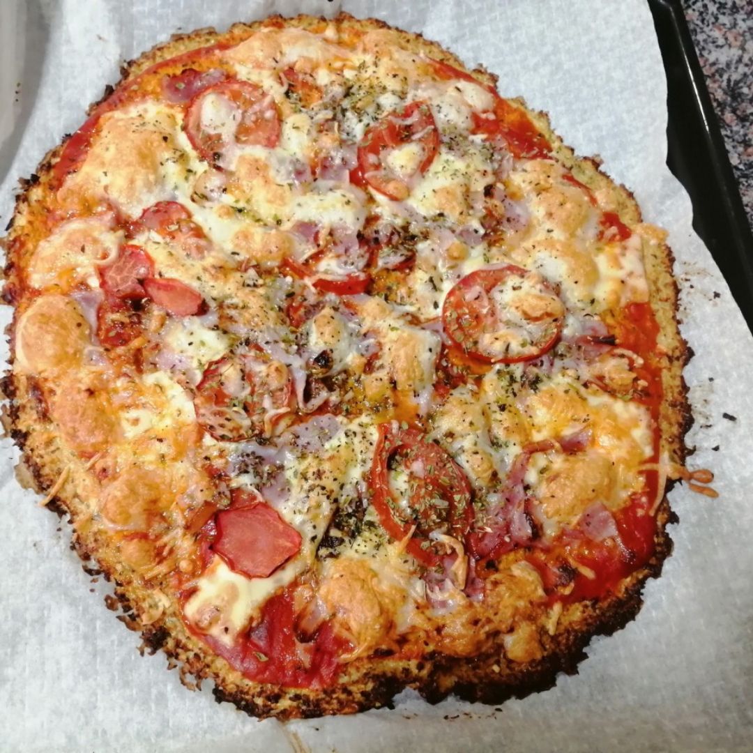 Pizza de base de coliflor 