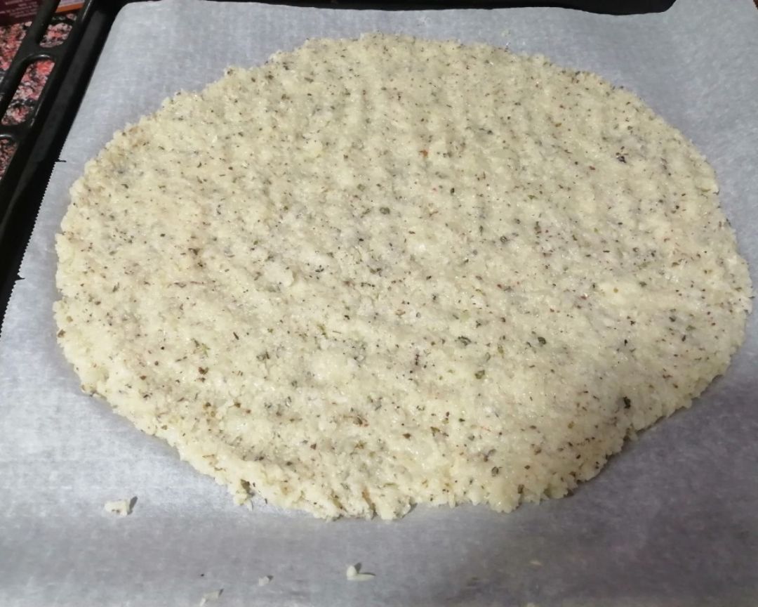 Pizza de base de coliflor  Paso 0