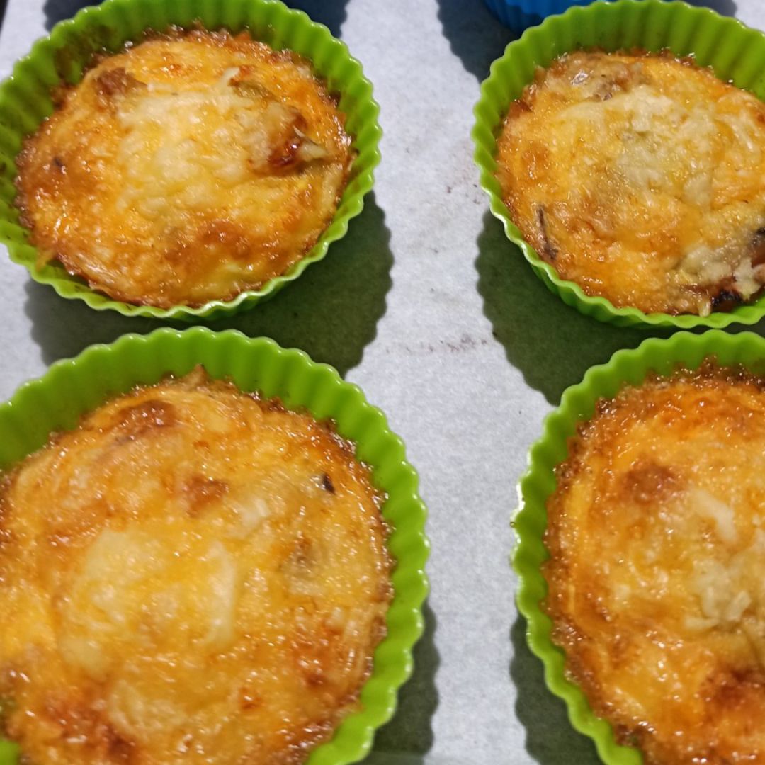 Muffins salados de queso y champiñones  Paso 5