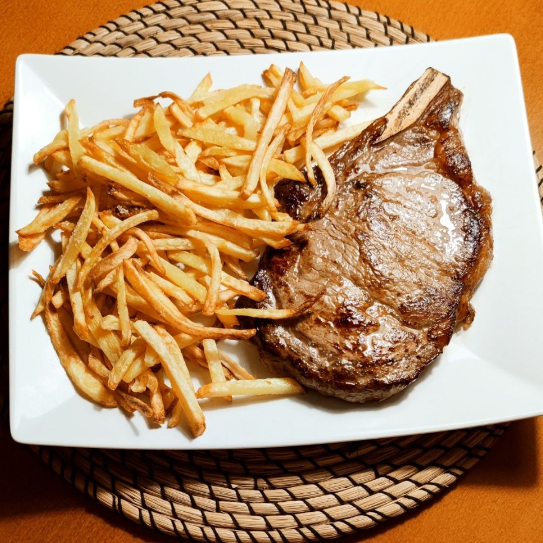 Chulet贸n de ternera y Patatas Paja NO FRITAS en airflyer 馃ォ馃崯 Chulet贸n de ternera y Patatas Paja NO FRITAS en airflyer 馃ォ馃崯
