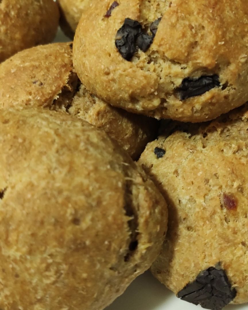 Bollos con pepitas de chocolate