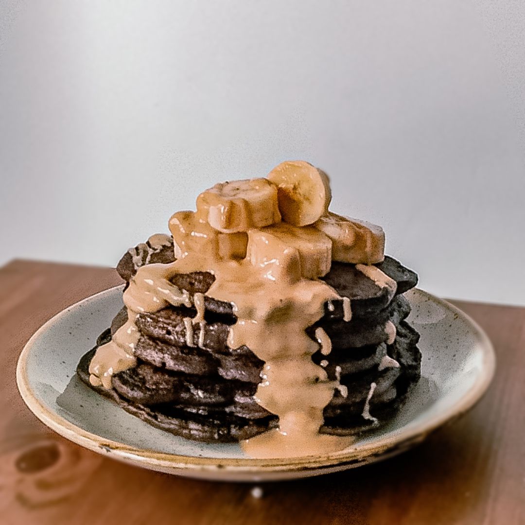 Tortitas de plátano y chocolate Tortitas de plátano y chocolate