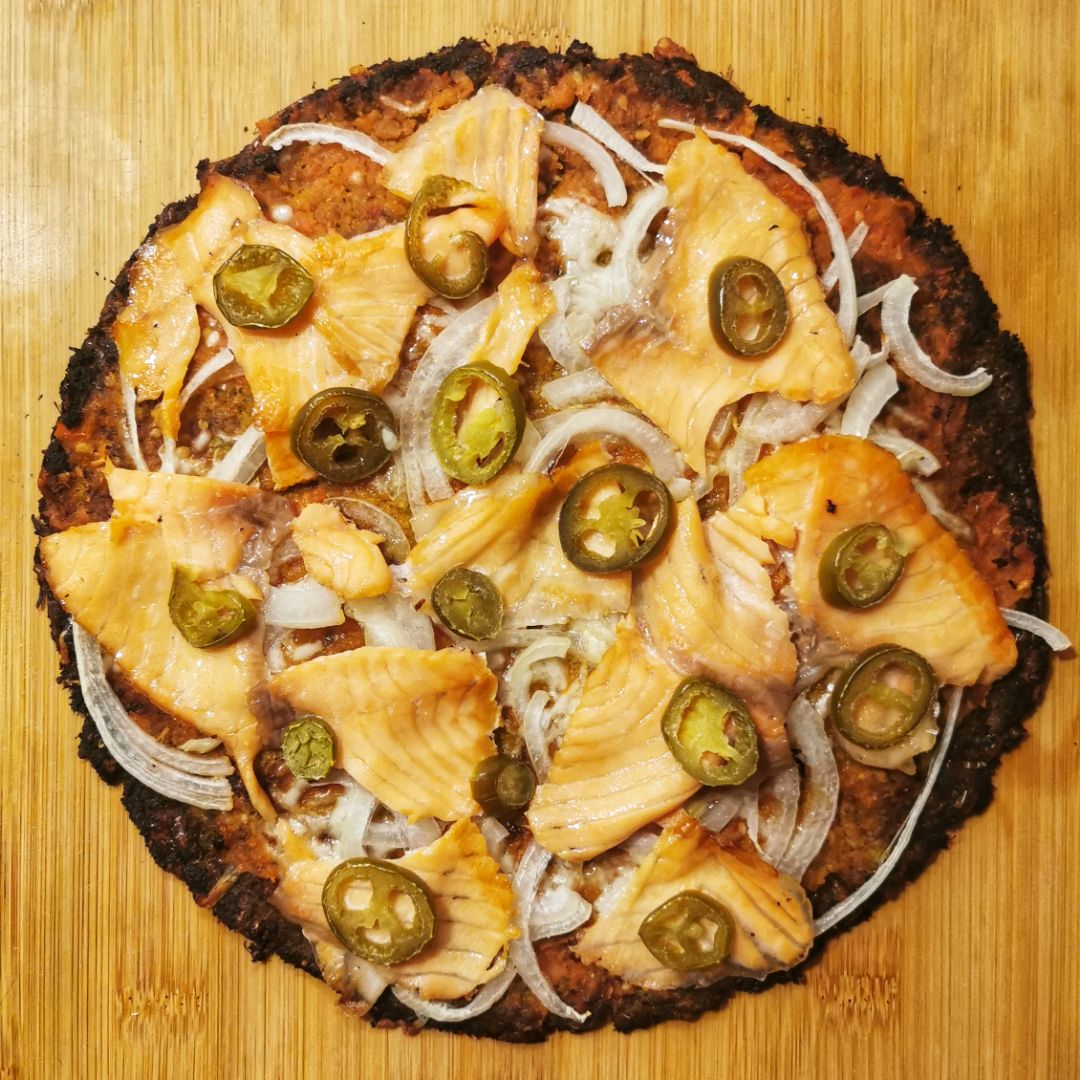 Pizza con base de brócoli 