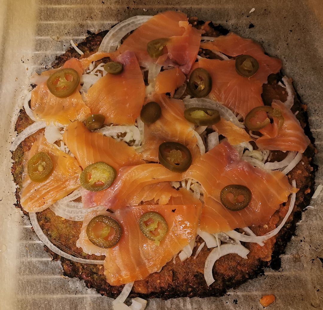 Pizza con base de brócoli  Paso 4