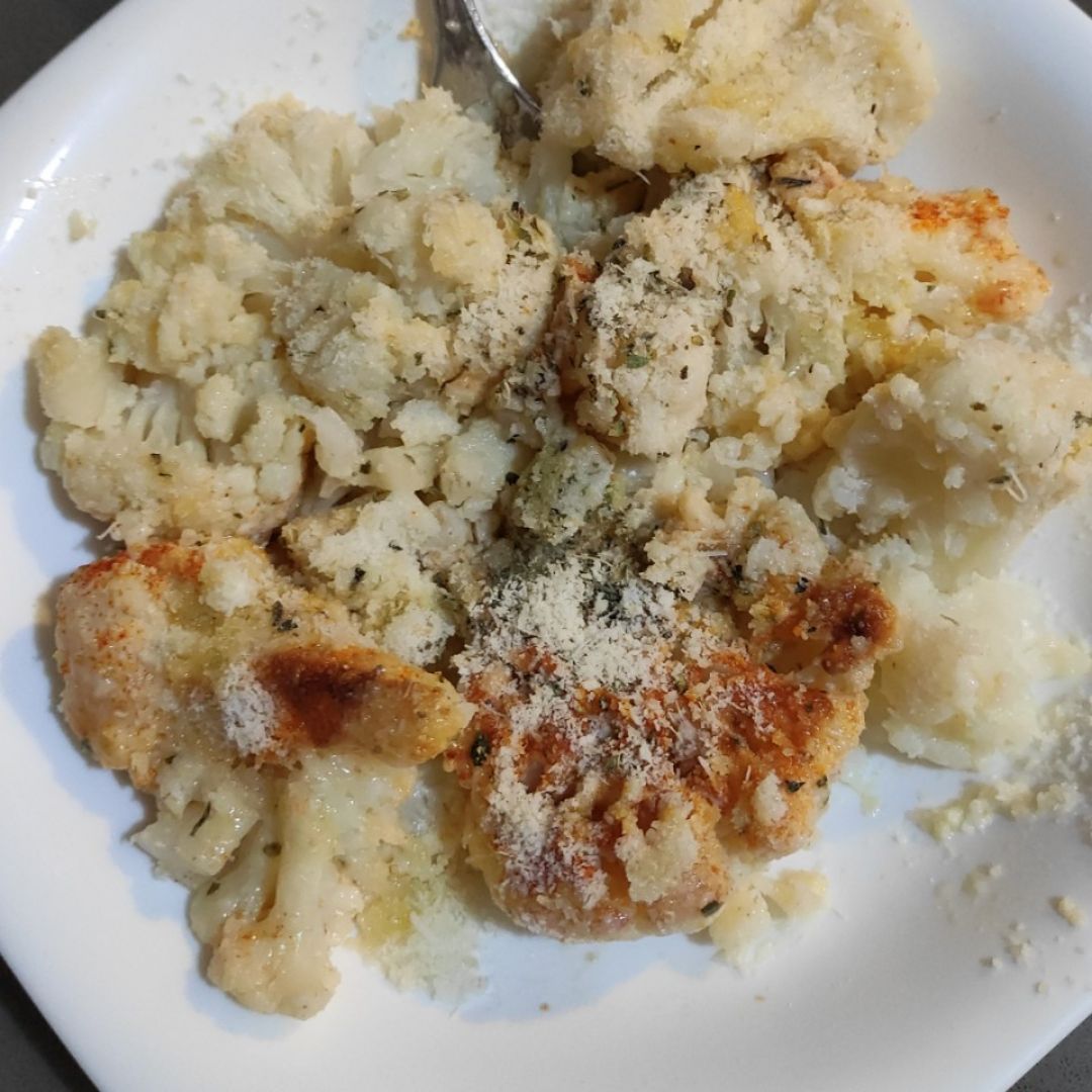 Coliflor con parmesano Coliflor con parmesano