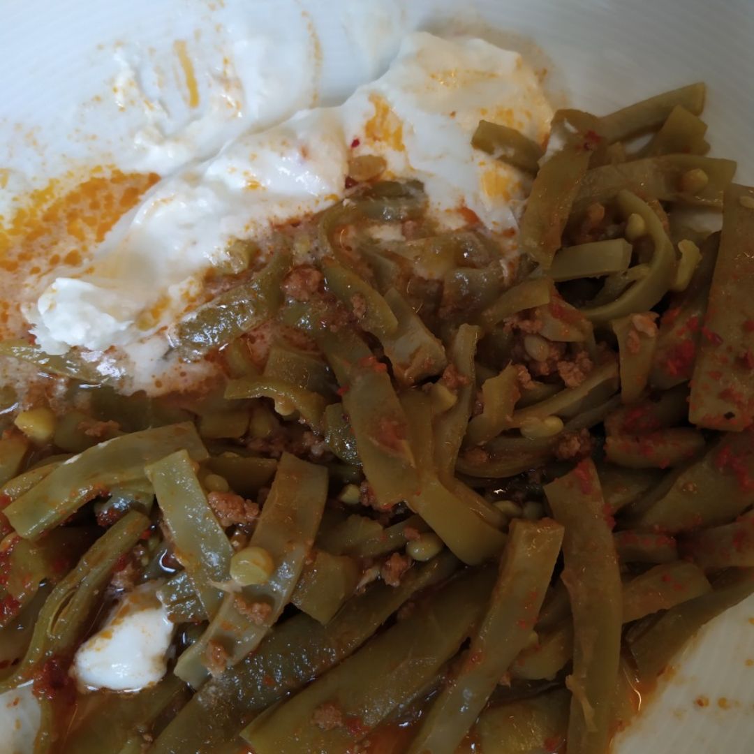Judías verdes con carne picada Judías verdes con carne picada