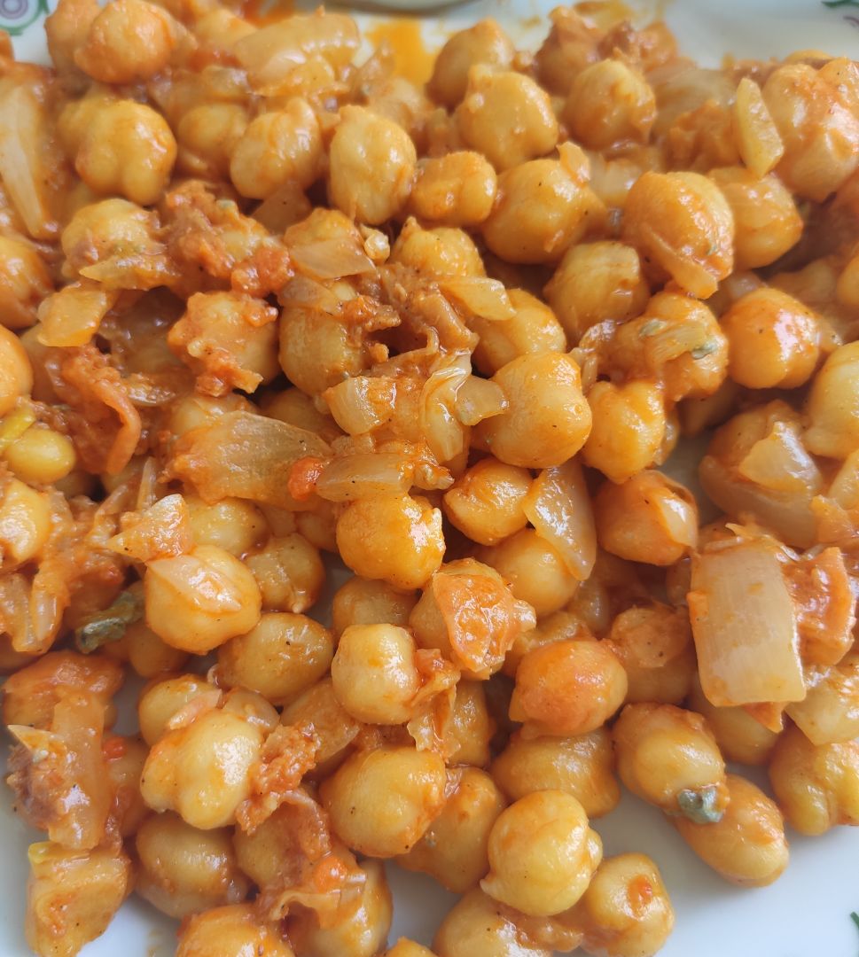 Garbanzos con sobrasada y gorgonzola Garbanzos con sobrasada y gorgonzola
