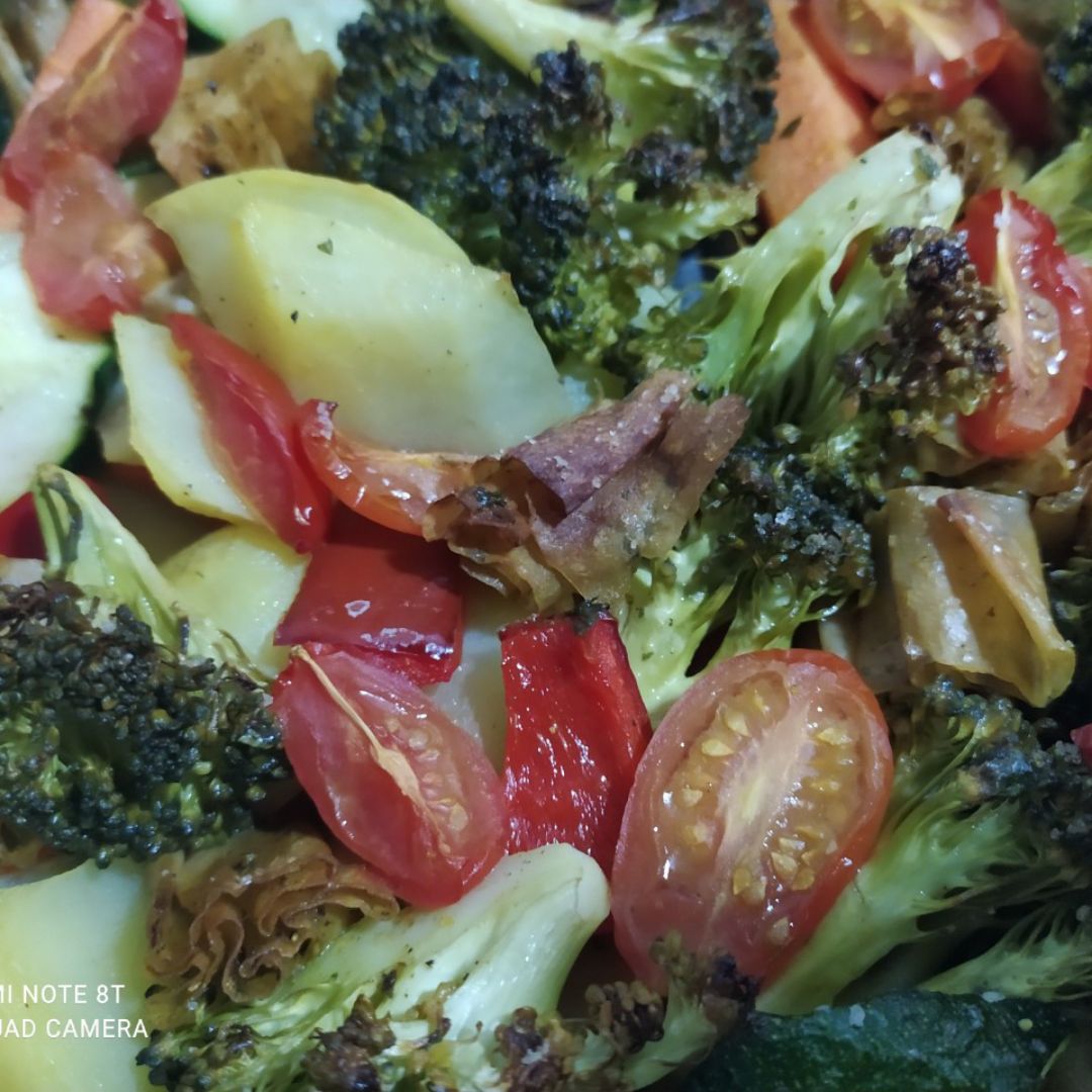 Verduras al horno con yuba Verduras al horno con yuba