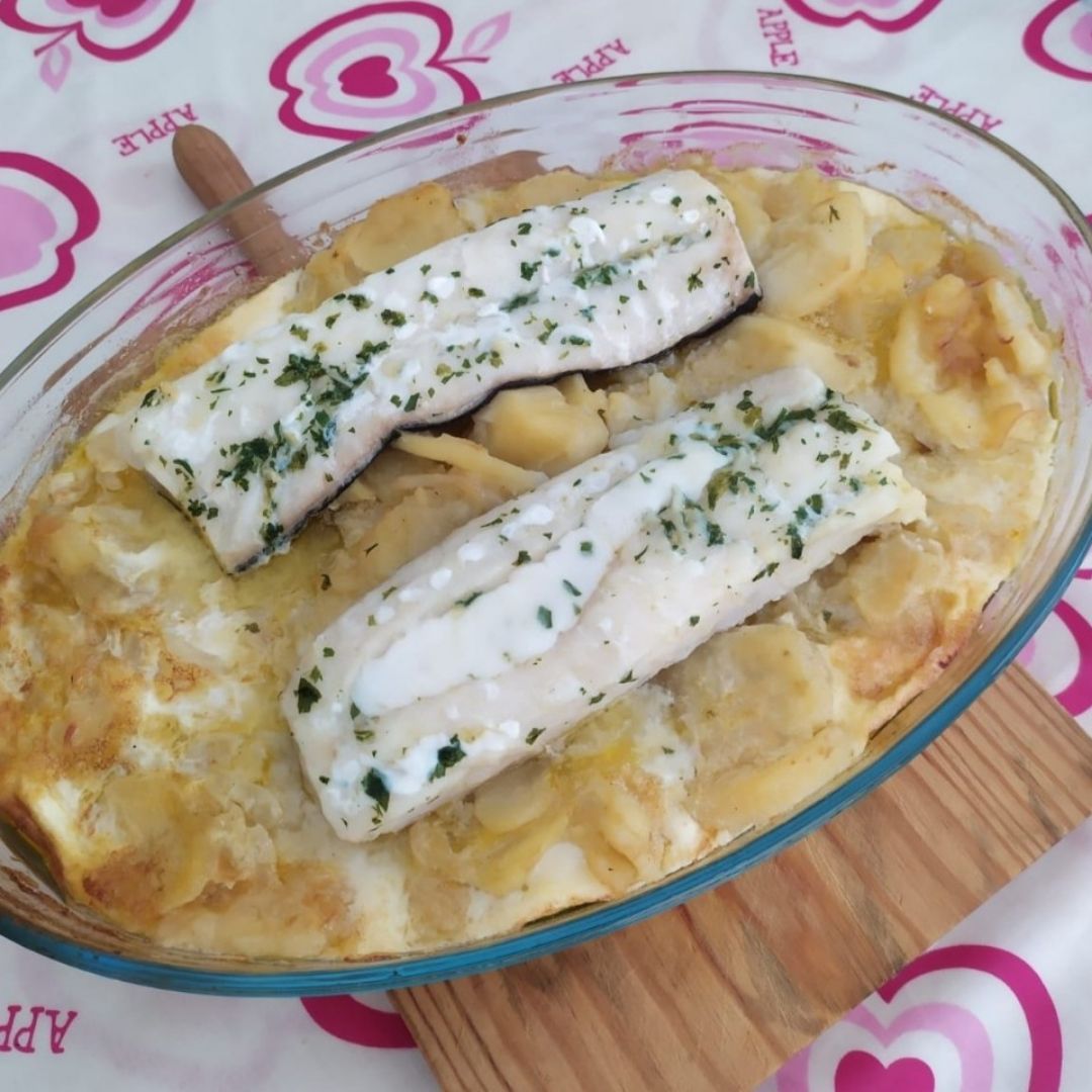Bacalao con patatas al horno Bacalao con patatas al horno