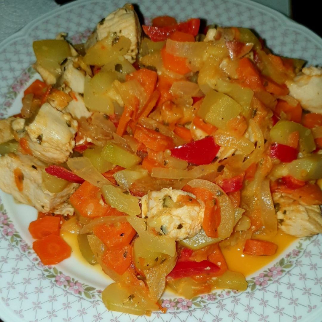 Pollo con verduritas!! Pollo con verduritas!!