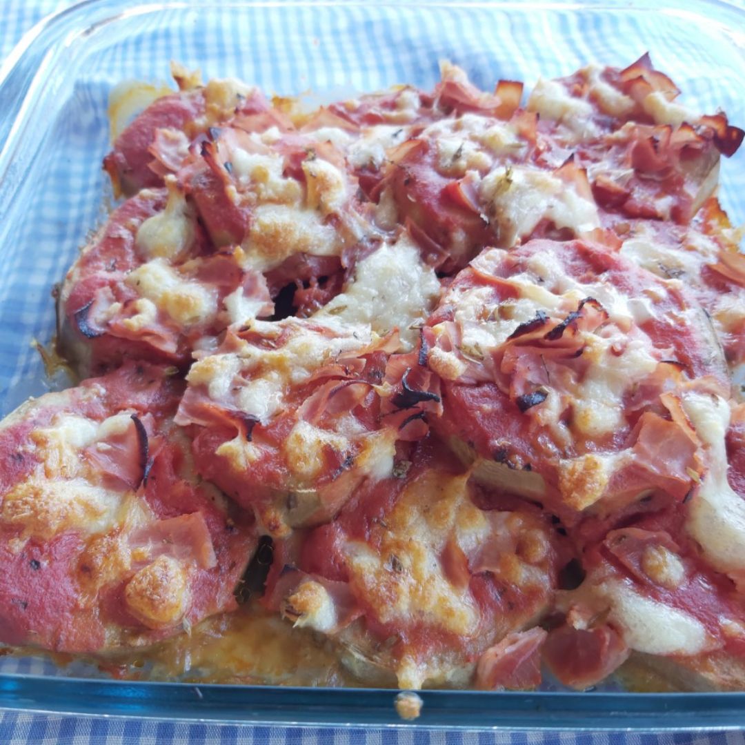 Gratinado de berenjena Gratinado de berenjena