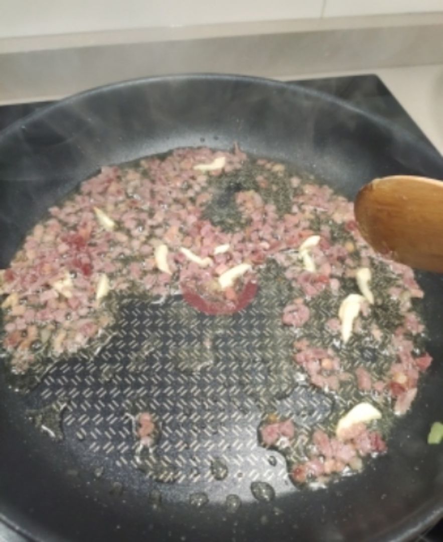 Judías verdes con jamón Paso 3 Judías verdes con jamón Paso 3