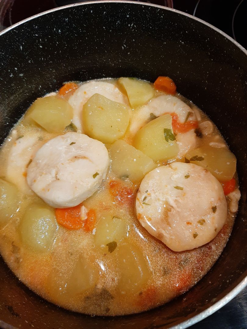 Caldo empanado de merluza Paso 2 Caldo empanado de merluza Paso 2