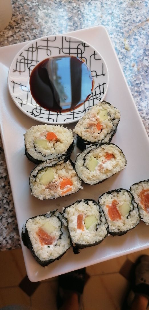 Sushi de coliflor Sushi de coliflor