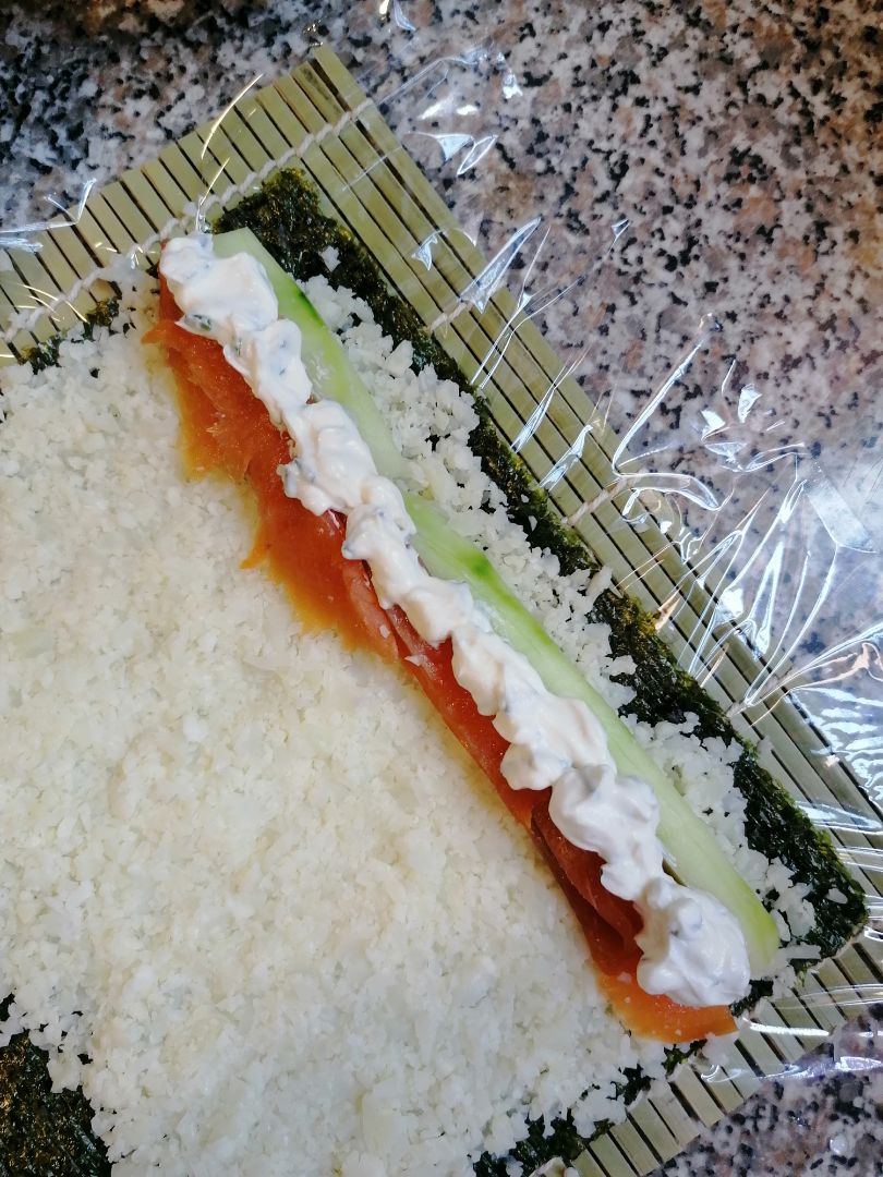 Sushi de coliflor Paso 2 Sushi de coliflor Paso 2