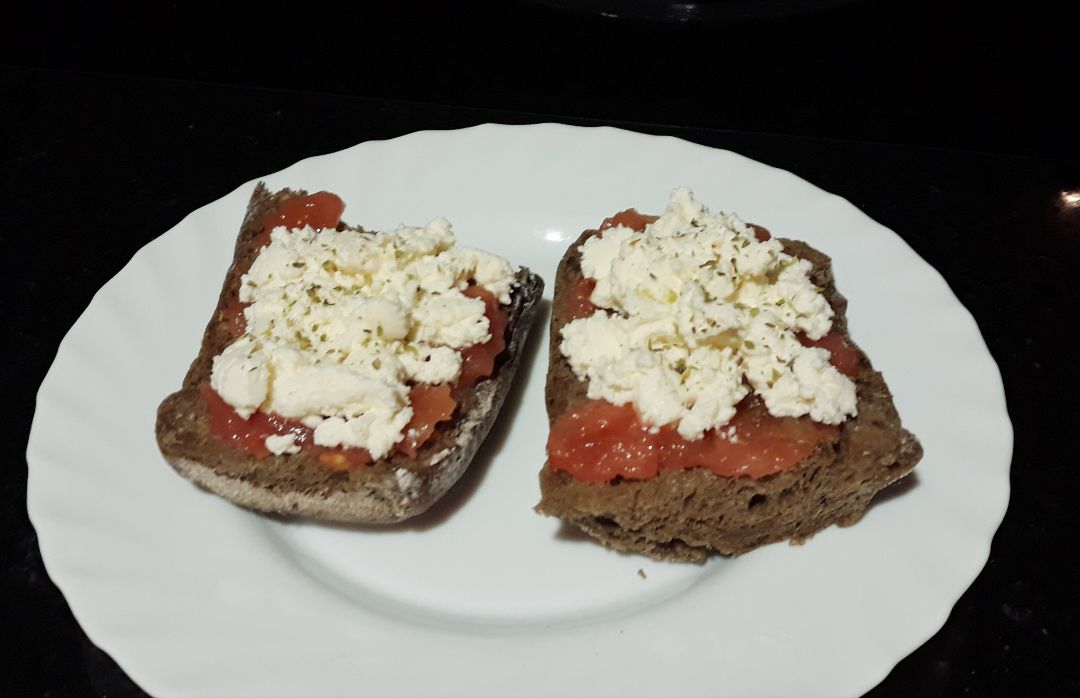 Tostadas de pan de centeno