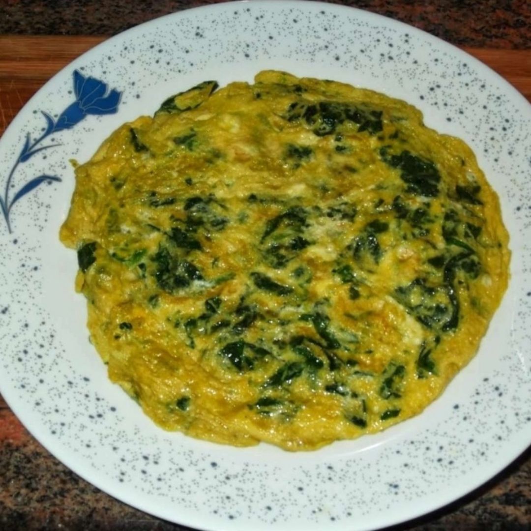 Tortilla francesa de espinacas Tortilla francesa de espinacas