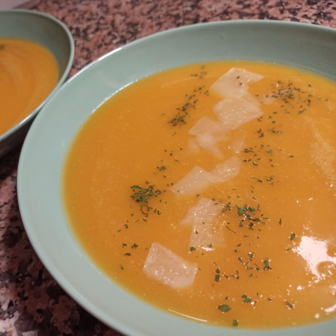Crema de calabaza con garbanzos  Paso 9