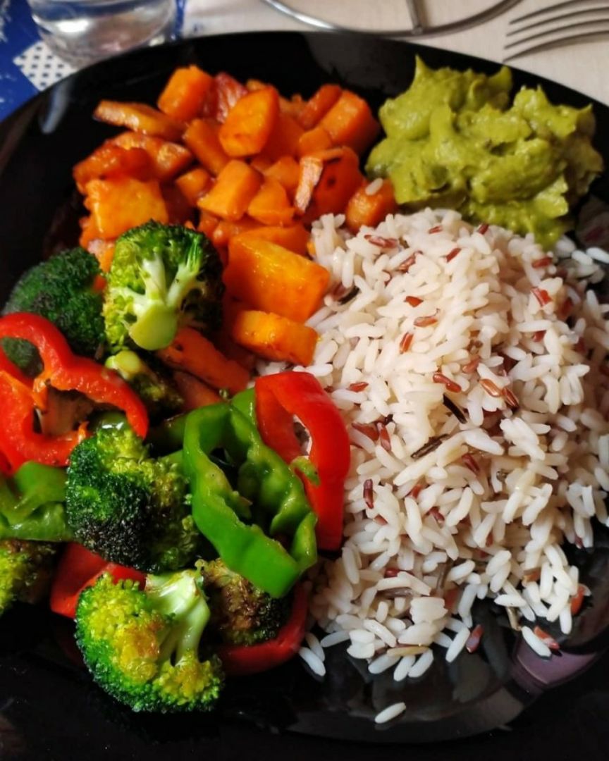 Arroz con verduras y hortalizas para coger energía