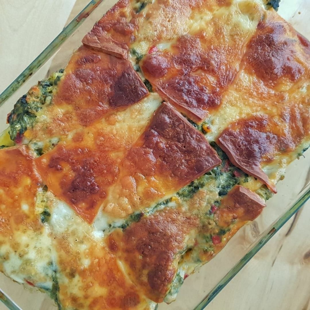 Lasaña fácil de salmón y espinacas Paso 2 Lasaña fácil de salmón y espinacas Paso 2